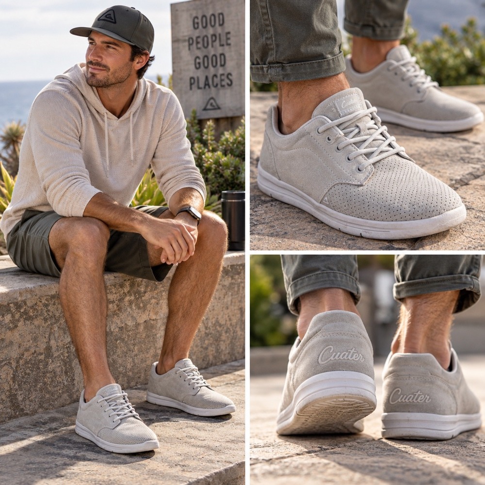 Cuater by TravisMathew The Daily‎ Grey Suede Sneakers Mens 10 4MT112